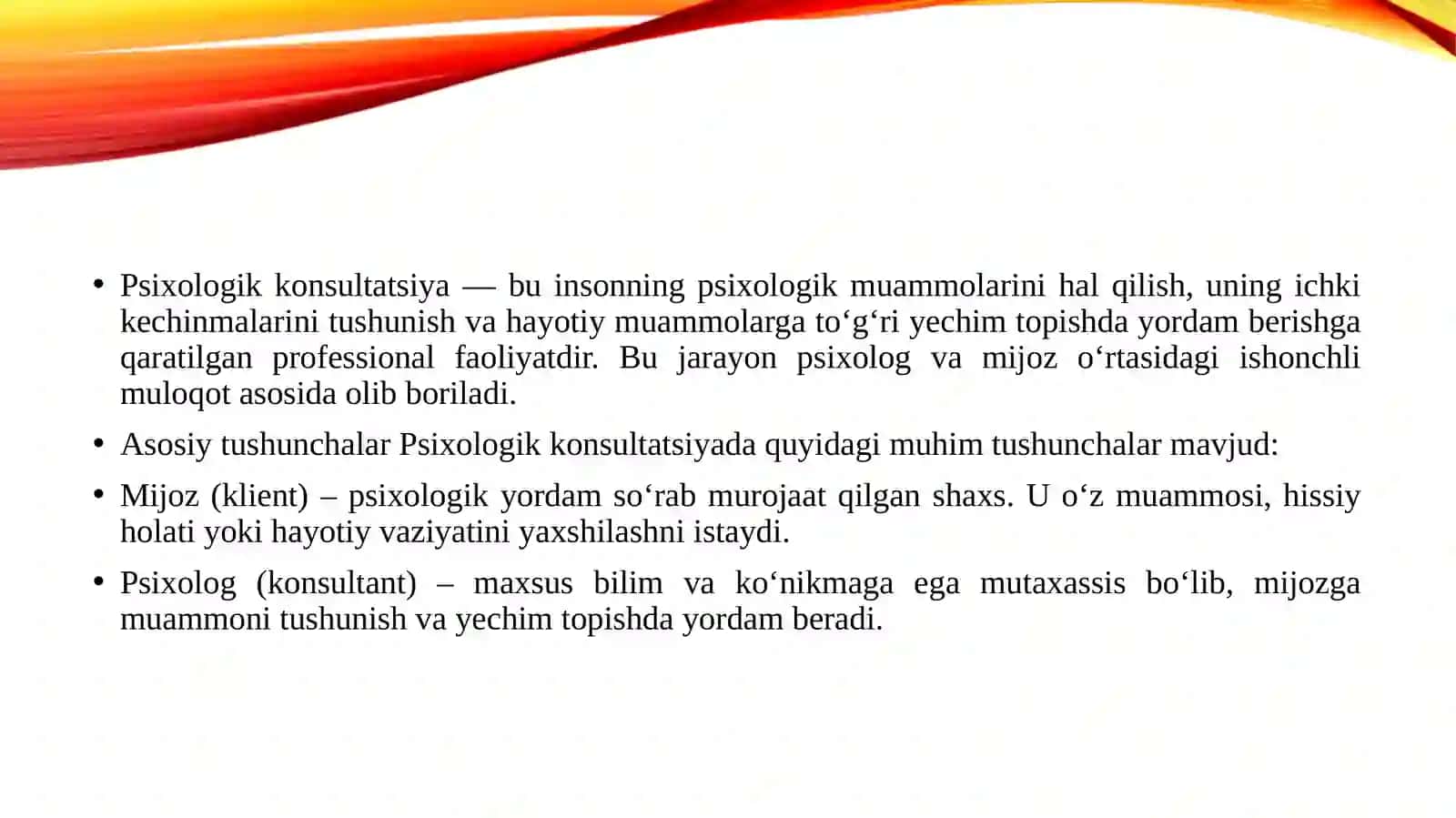 Psixologik konsultatsiyaning asosiy tushunchalar va predmeti 3