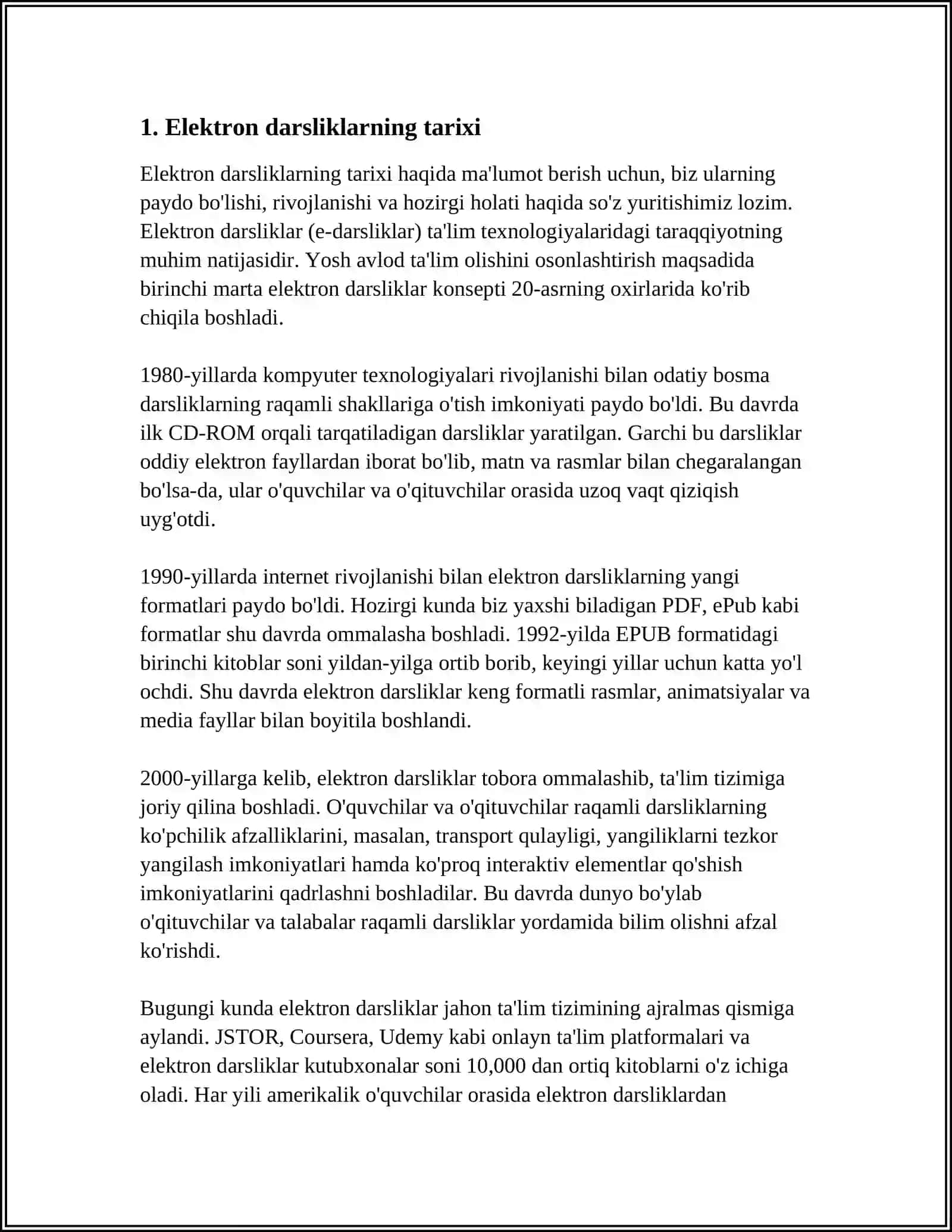 ELEKTRON DARSLIKLAR VA ULARNING TURLARI 3