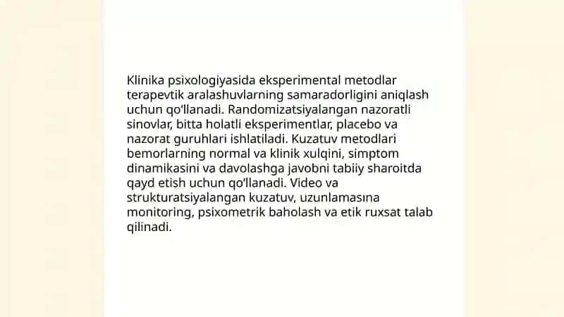 Zamonaviy psixologiya tarmoqlarida tadqiqot metodlarining qoʻllanishi 3