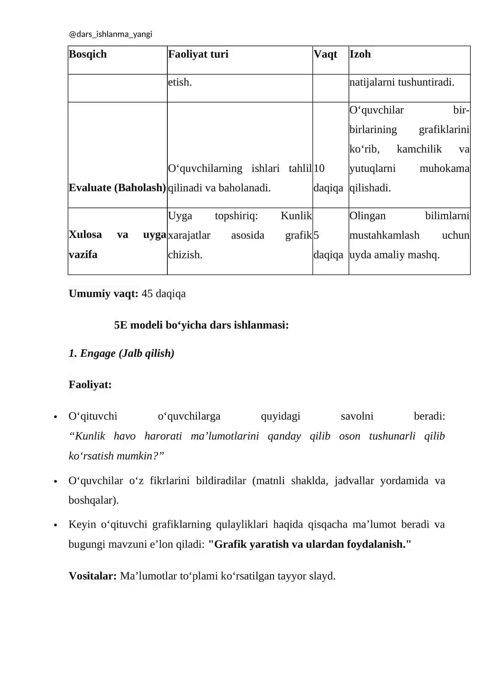 Grafik yaratish. Maʼlumotlarni o'zgartirish va “Agar..., nima...?” savollarga javob berish 3