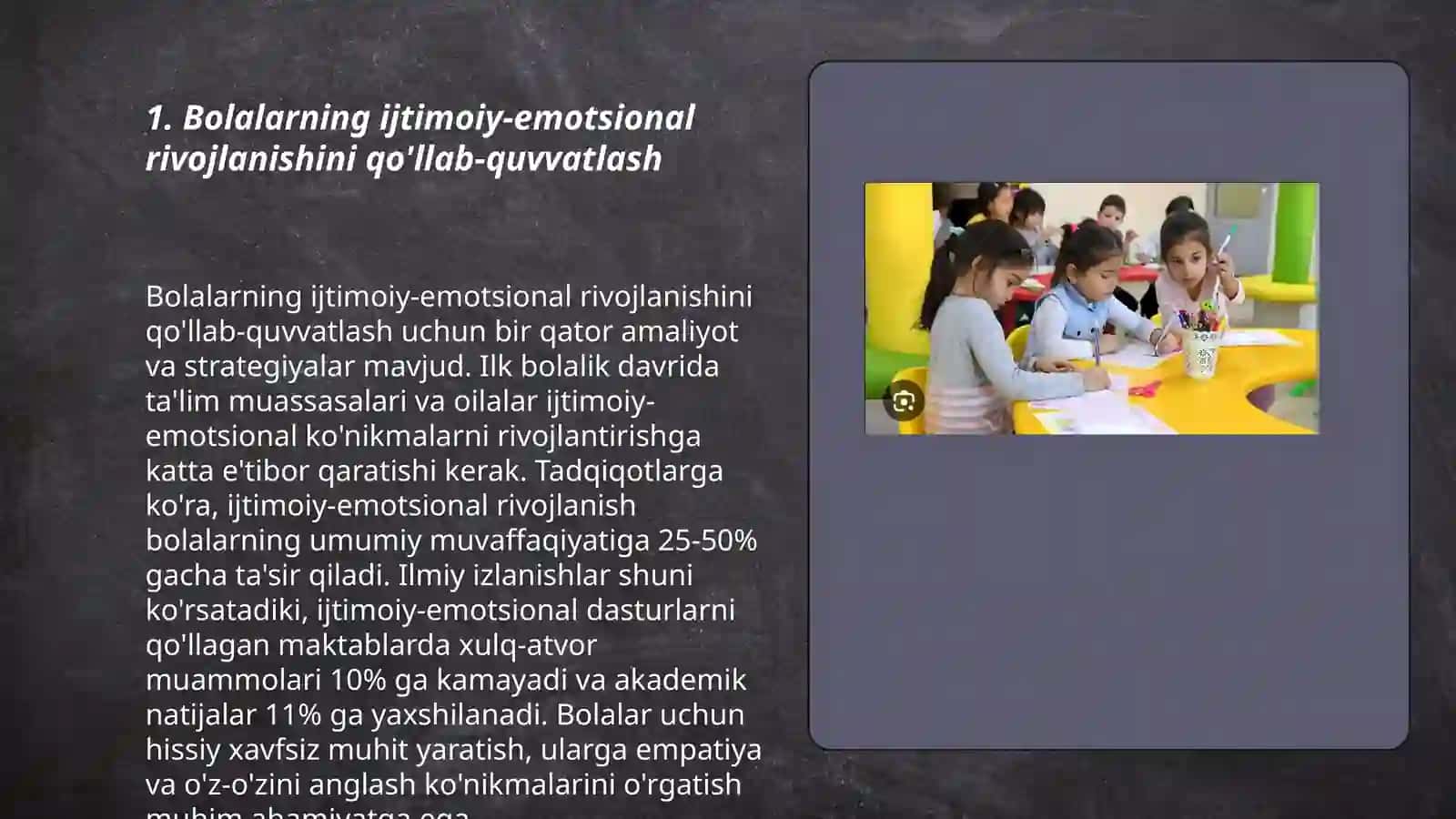 Maktabgacha talim tizimini rivojlantirishning ustuvor yônalishlari 3