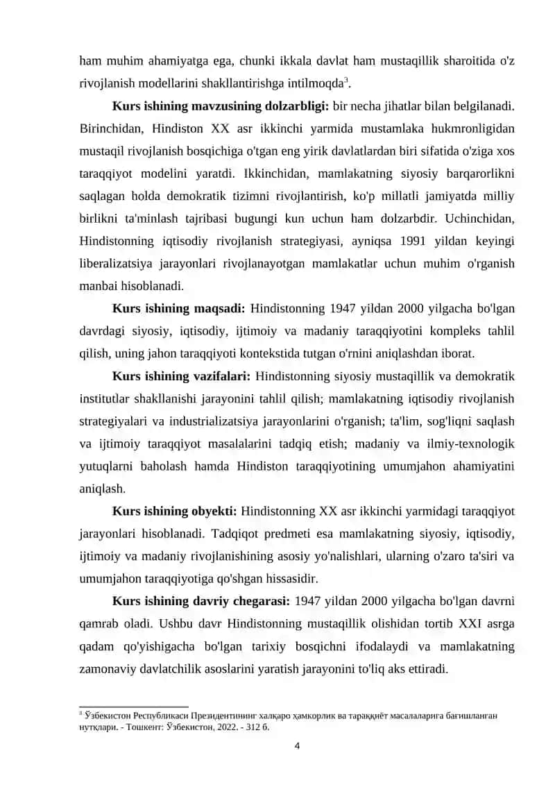 HINDISTONNING XX ASR IKKINCHI YARMIDAGI TARAQQIYOTI 3