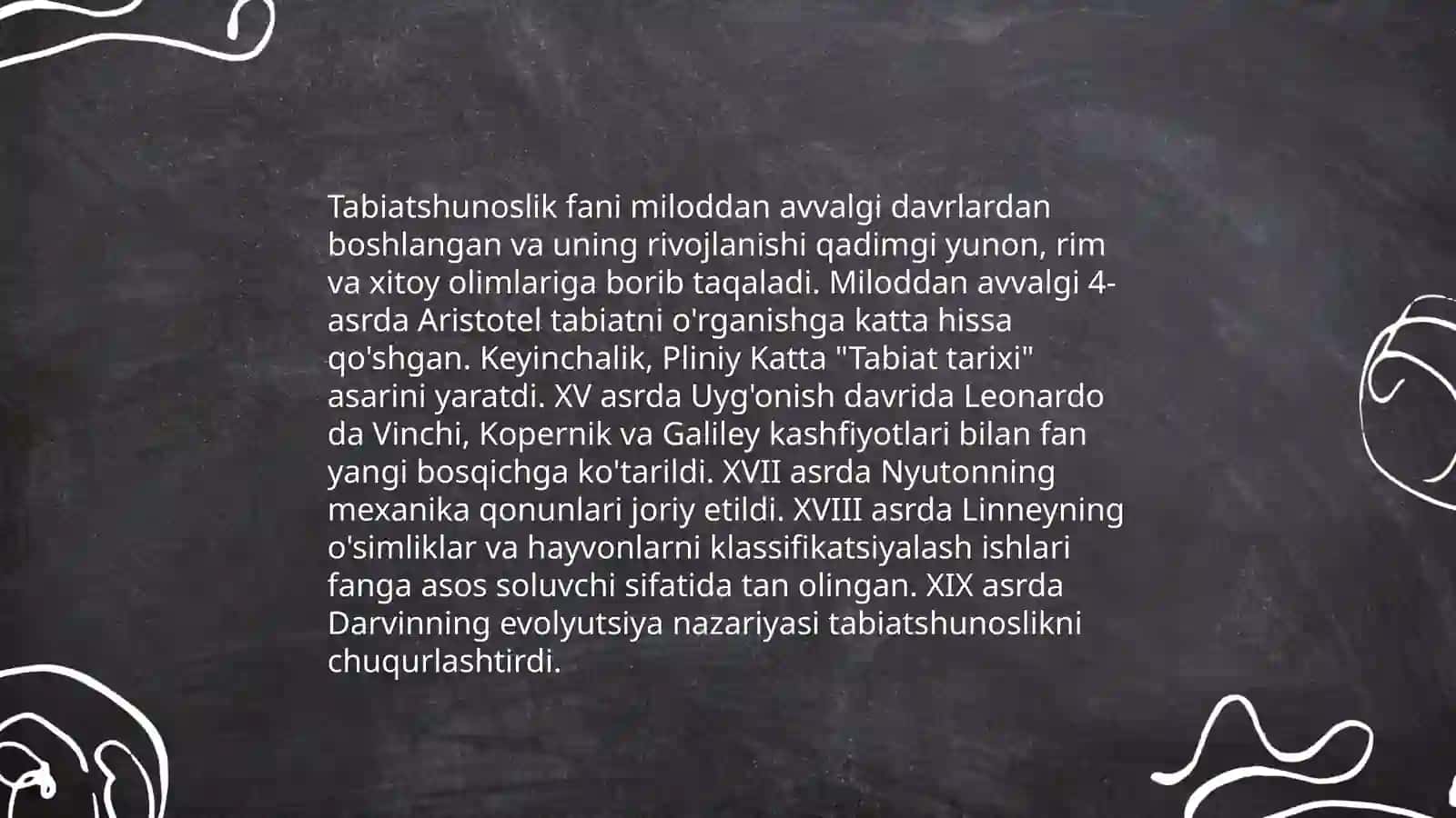 Tabiatshunoslik fanining ahamiyati va uning rivojlanish bosqichlari 3