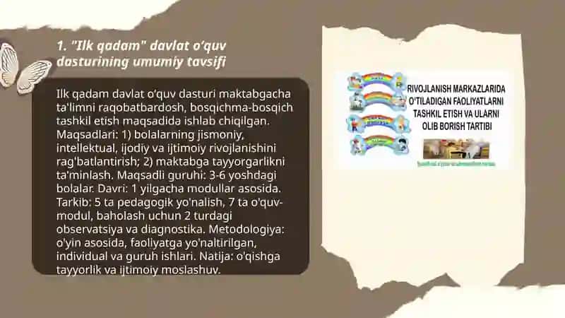 Ilk qadam davlat oʻquv dasturi 3