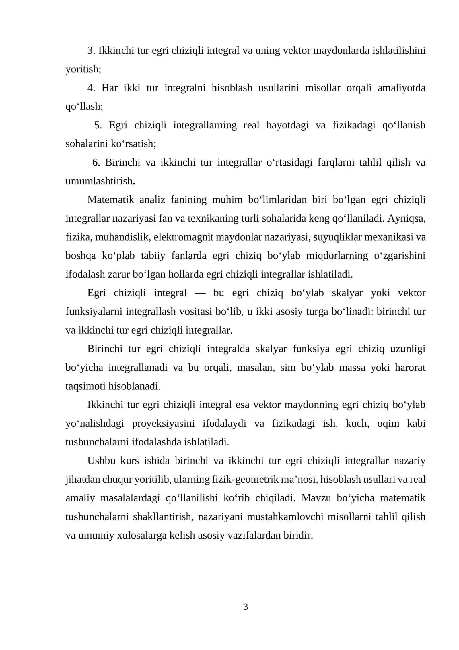 Birinchi va ikkinchi tur egri chiziqli integrallar 3