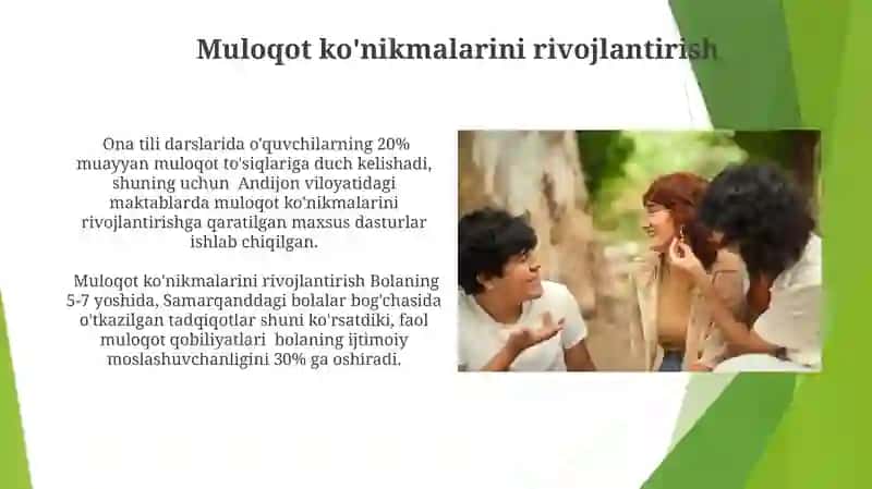 Muloqot ko'nikmalarini rivojlantirish 3