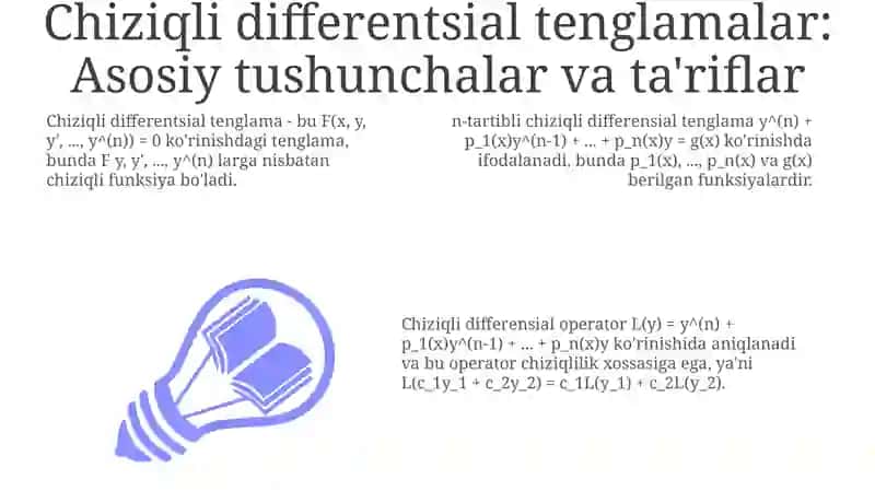 Chiziqli differensial tenglamalar 3