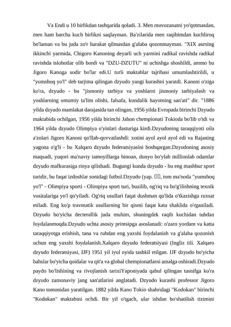 Dzyudo Kurashi Boyicha Musobaqalar O'tkazish 3