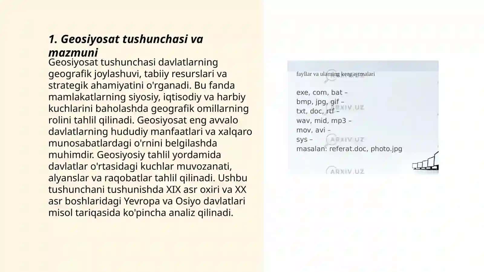 Geosiyosat faning maqsad va vazifalari 3
