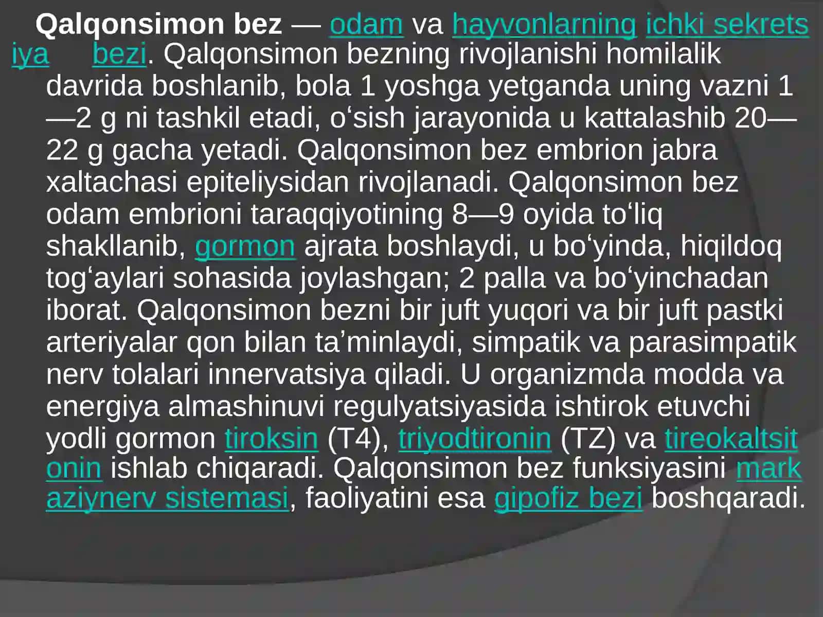 Qalqonsimon va qalqon oldibezifizologiyasi 3