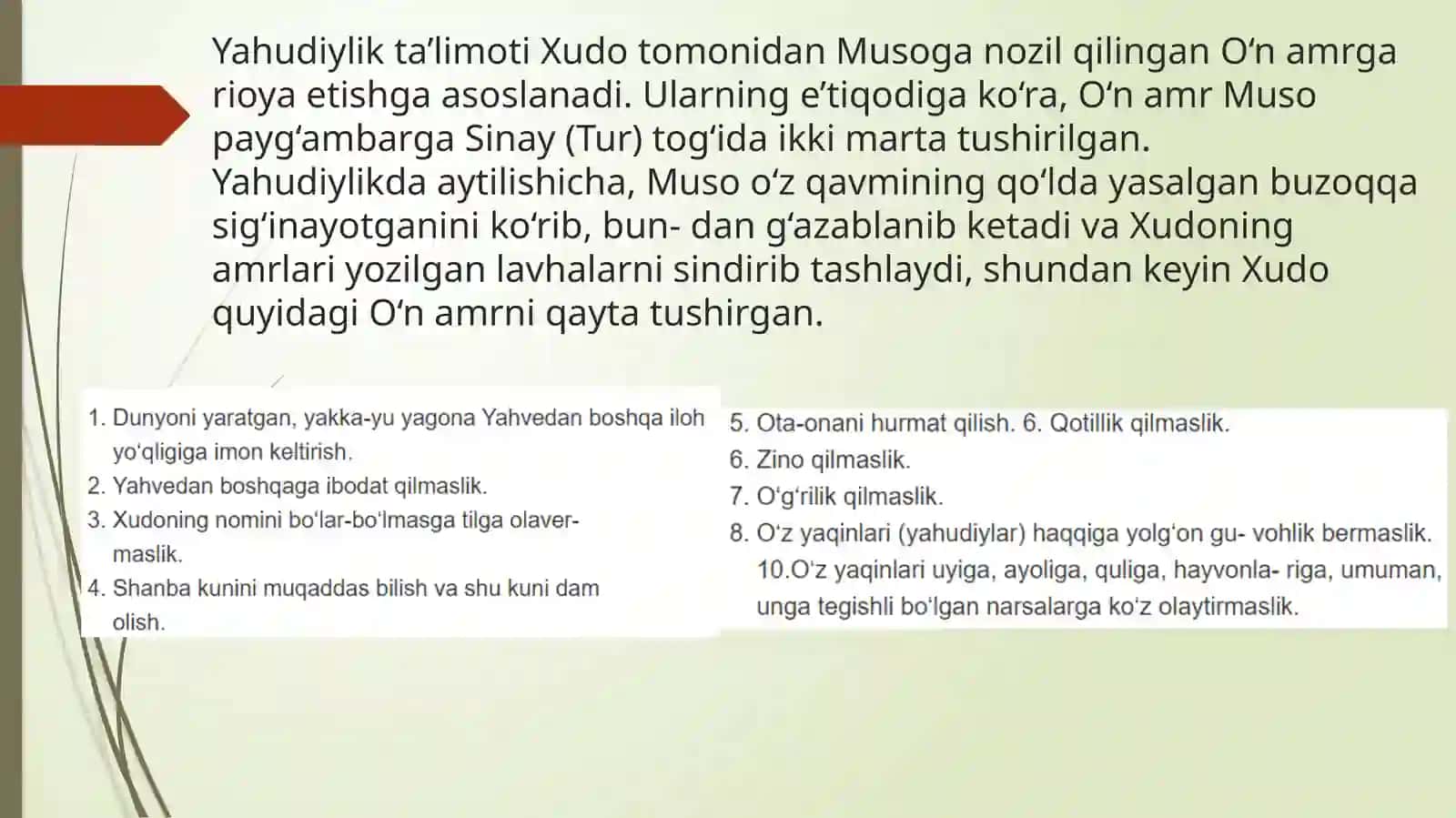 Yahudiylik ta'limoti. An'ana va marosimlari 3