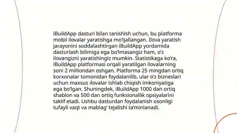 Ibuildapp dasturida mobil ilova yaratish 3