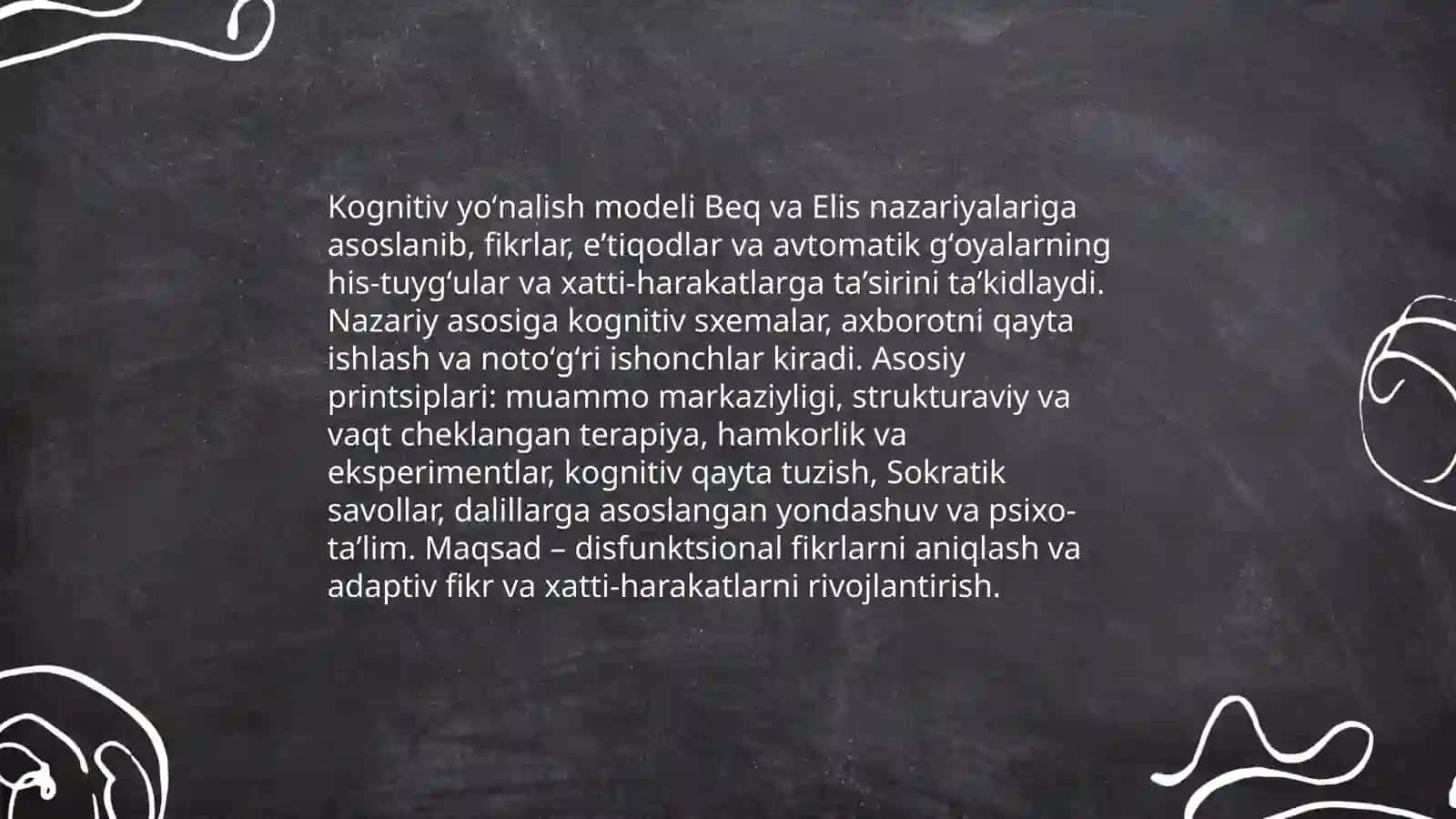 Kognitiv yoʻnalish modeli 3