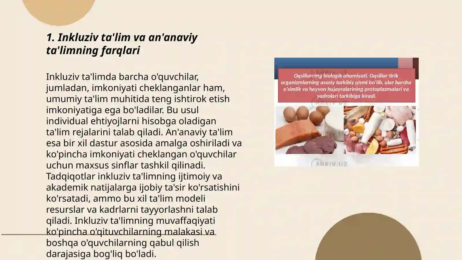 Inkluziv va birgalikda òqitish:ularning asosiy farqlarini asoslash 3