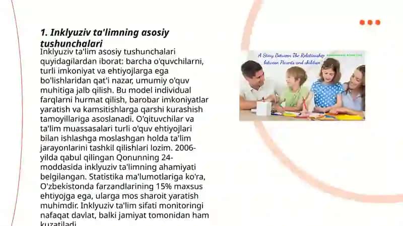 Imkoniyati cheklangan bolalarni inklyuziv taʼlim va tarbiyalash konsepsiyasini oʻrganish 3