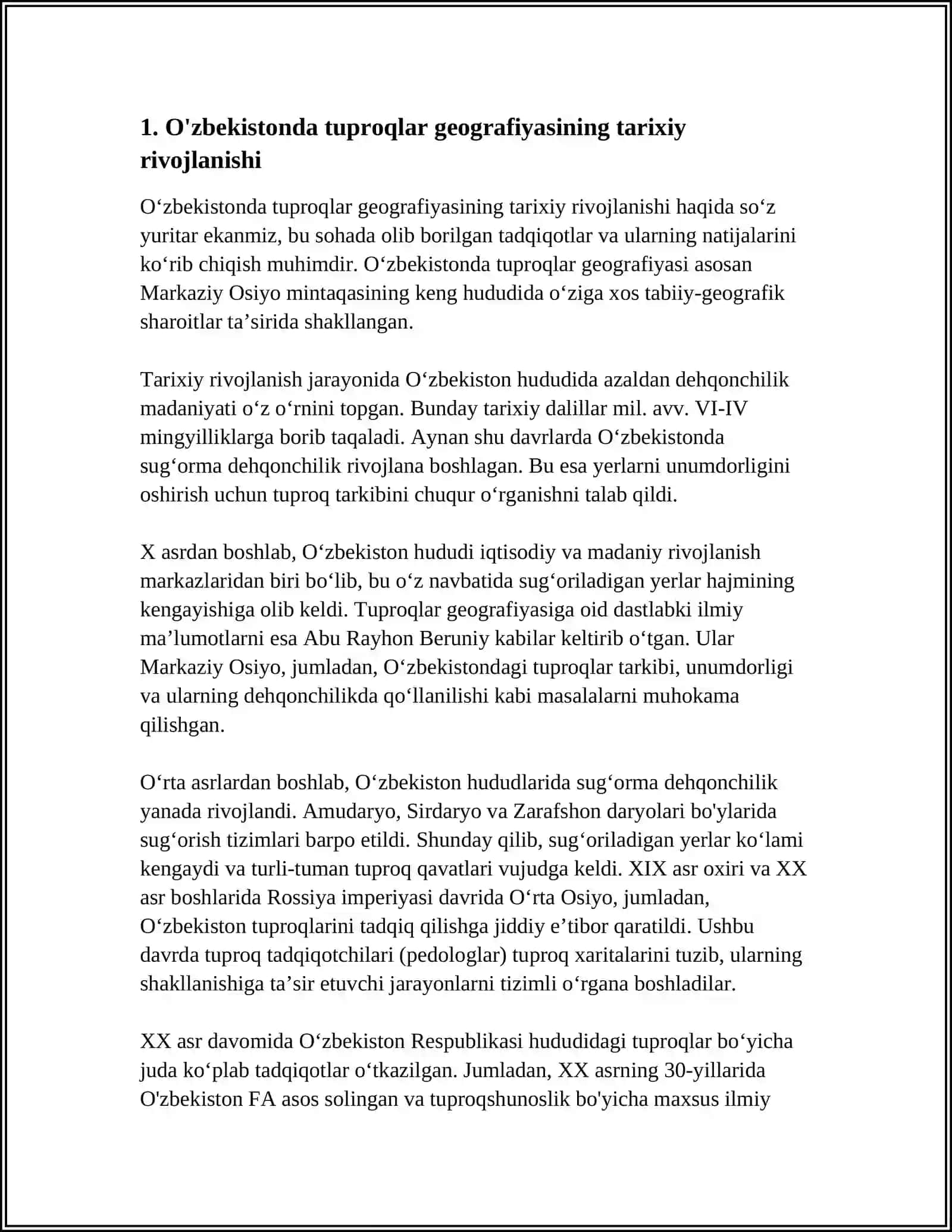 O'ZBEKISTONDA TUPROQLAR GEOGRAFIYASINING RIVOJLANISHI 3