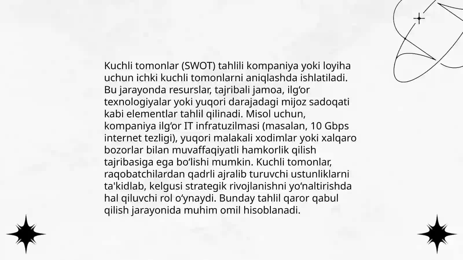 shaxsiy SWOT tahlil yoki PEST tahlili 3