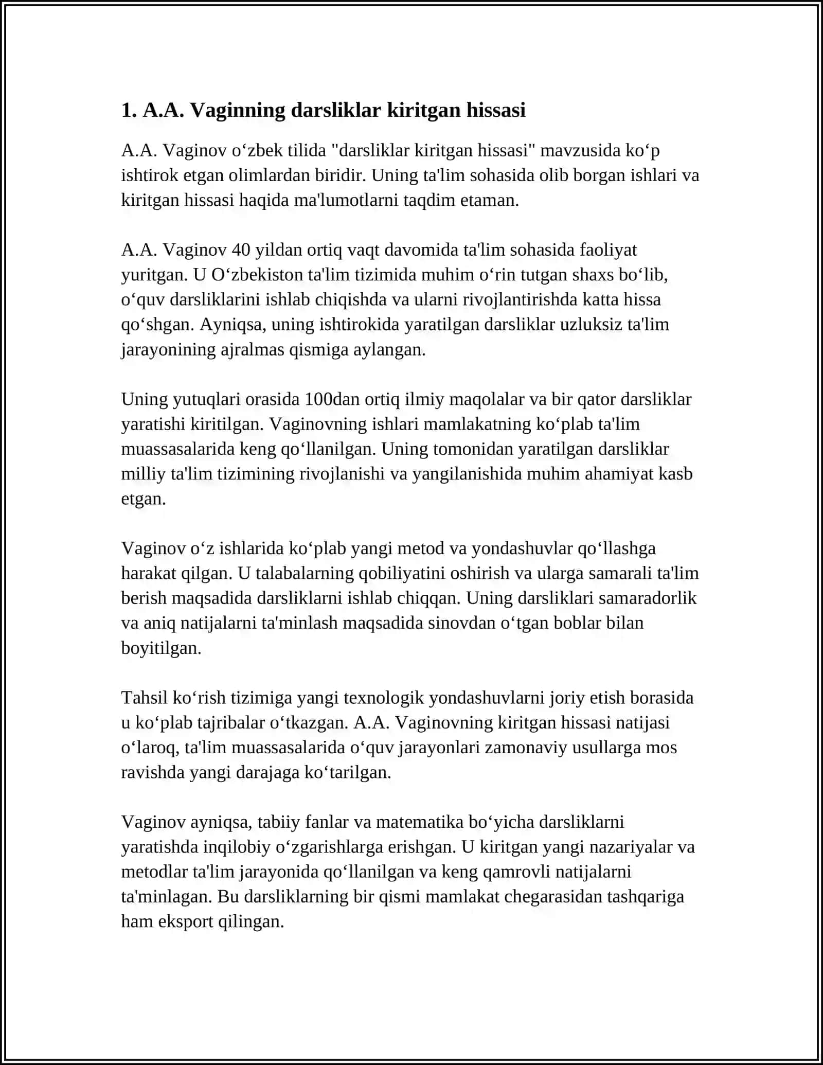 DARSLIKLAR TIPLARI BO'YICHA TARIXIY METODISTLAR. (A.A.VAGIN V.G.KARSYEV S.V. IVANOV. M.L.ZONOVEV) FIKILARI 3