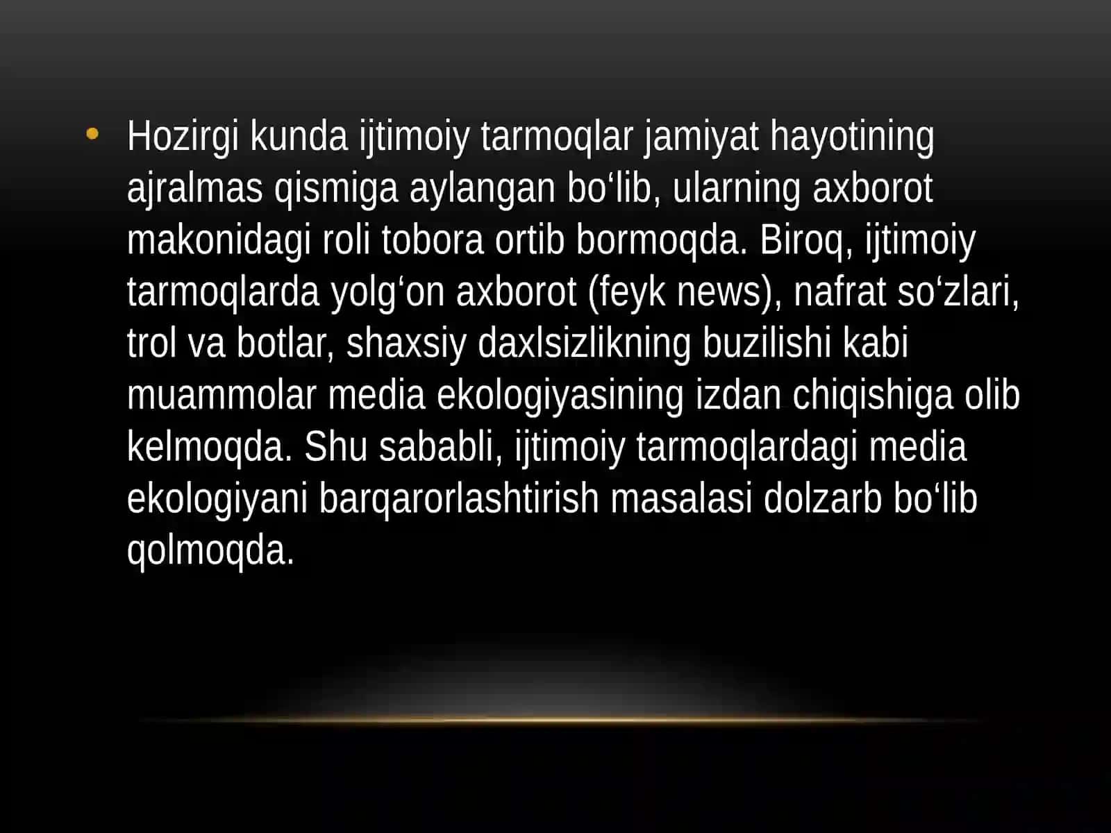 IJTIMOIY TARMOQLARDAGI MEDIA EKOLOGIY NI BARQARORLASHTIRISH 3