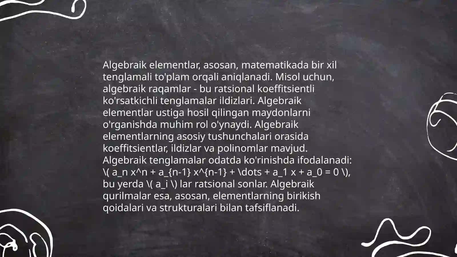 Algebraik elementlarni o'rgatish metodikasi 3