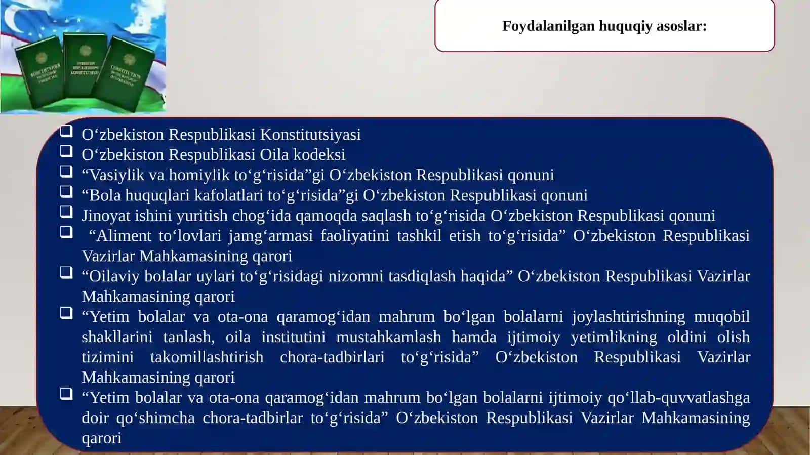 CHET EL FUQAROLARI VA FUQAROLIGI BO‘LMAGANSHAXSLAR ISHTIROKIDAGI OILAVIY MUNOSABATLARNI TARTIBGA SOLISH 3