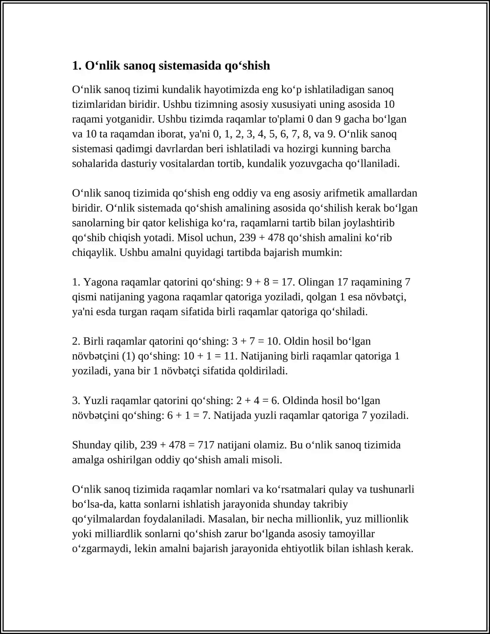 5-SINFDA NATURAL SONLARNI QO‘SHISH VA AYIRISH O‘RGATISH USULLARI 3