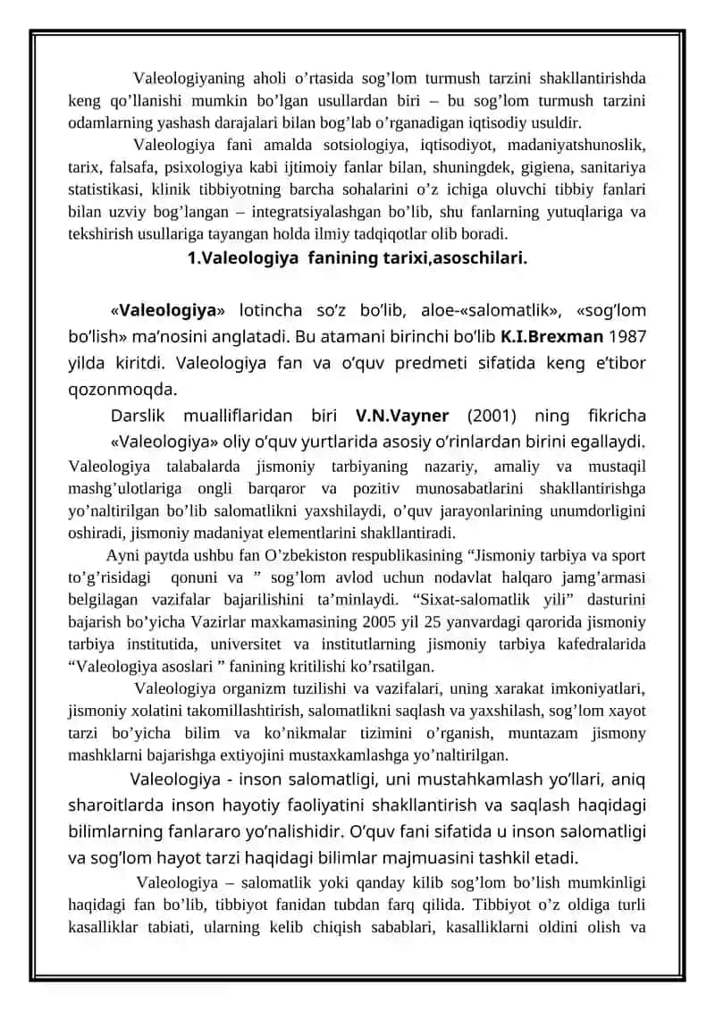 Valeologiya – inson salomatligi haqidagi fan 3