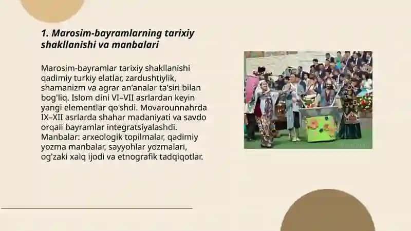 Marosim-bayramlar tarixiy shakllanishi va manbalari 3