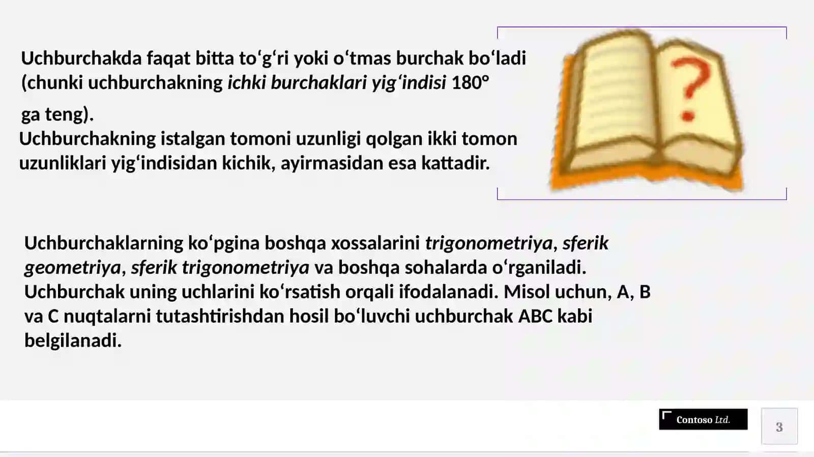 Uchburchaklar va ularda metrik munosabatlar mavzusini o'qitish metodikasi 3