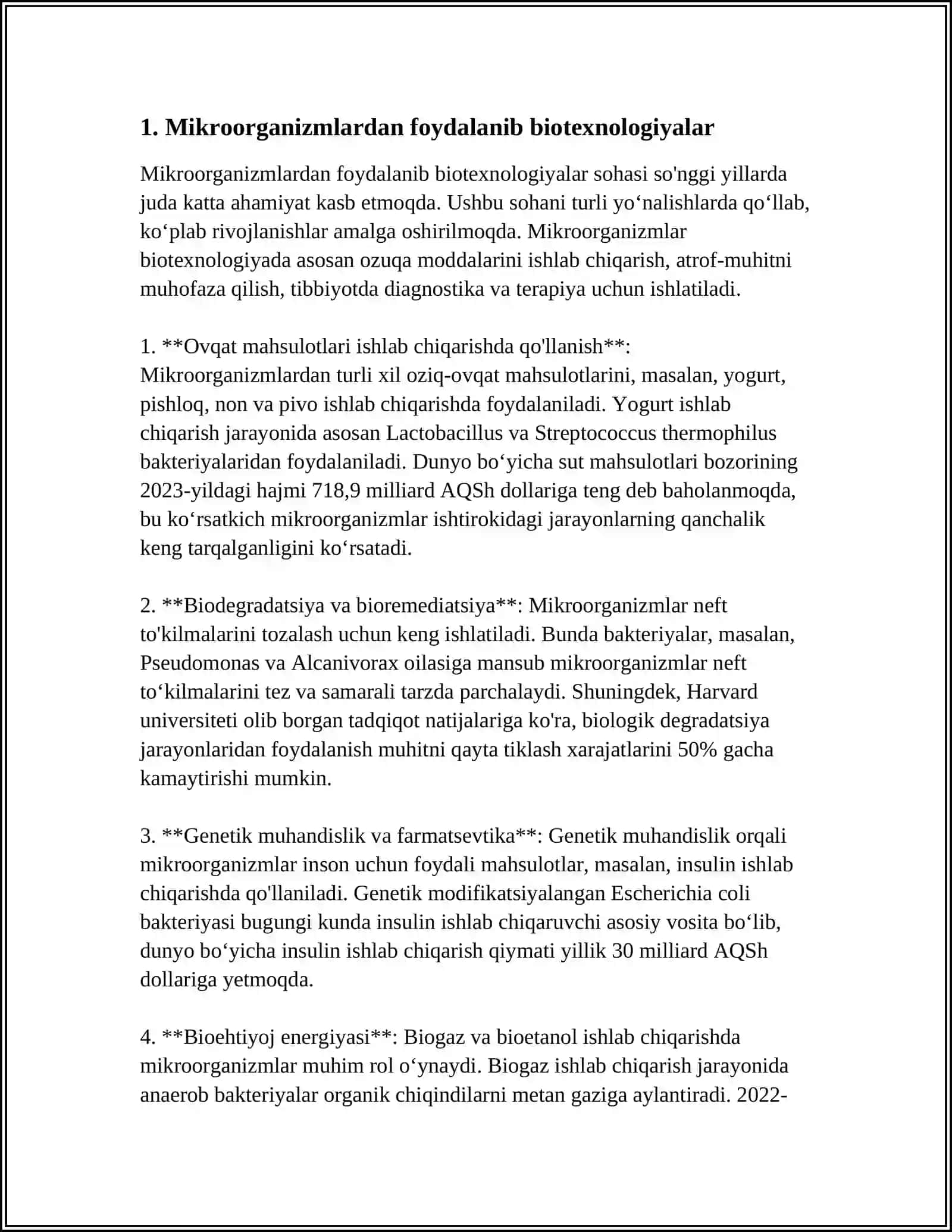 MIKROORGANIZIMLAR ASOSIDAGI TEXNOLOGIYALAR 3