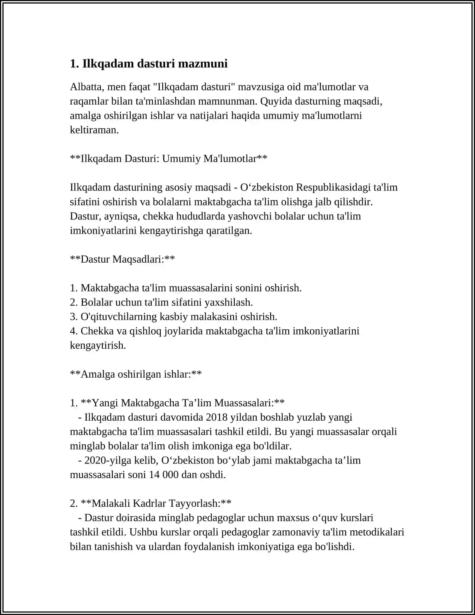 MAKTABGACHA TALIM MASOFAVIY TALIM QOQON UNVERSETI 10 23 GURUX TALABASI MAVLONOVA AZIZAXONING TARBIYACHI ISH XUJATI FANIDAN MUSTAQIL ISHI ILK QADAM DASTURI T SXEMA BOYICHA YORITISH 3
