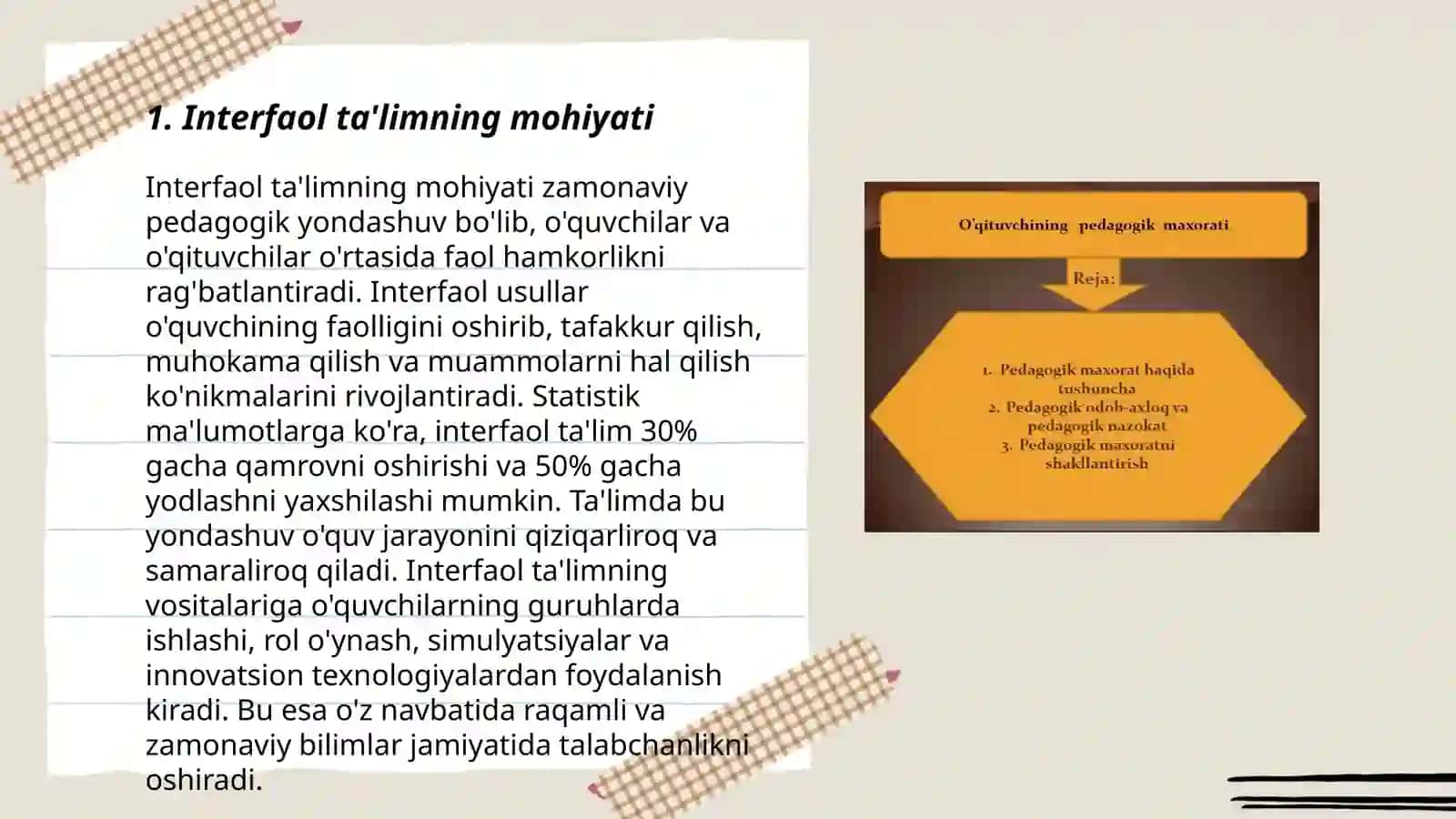 Interfaol ta'limning asosiy shakl, tamoyil va asoslari 3