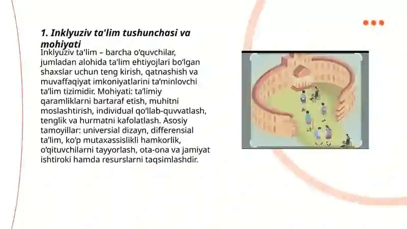 Alohida talim ehtiyojlari bo'lgan shaxslarni inklyuziv talim kansepsiyasining mohiyati va asosiy qoidalari 3