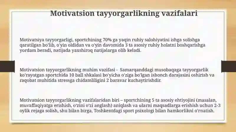 Psixologik tayyorgarlik turlarining vazifalari 3
