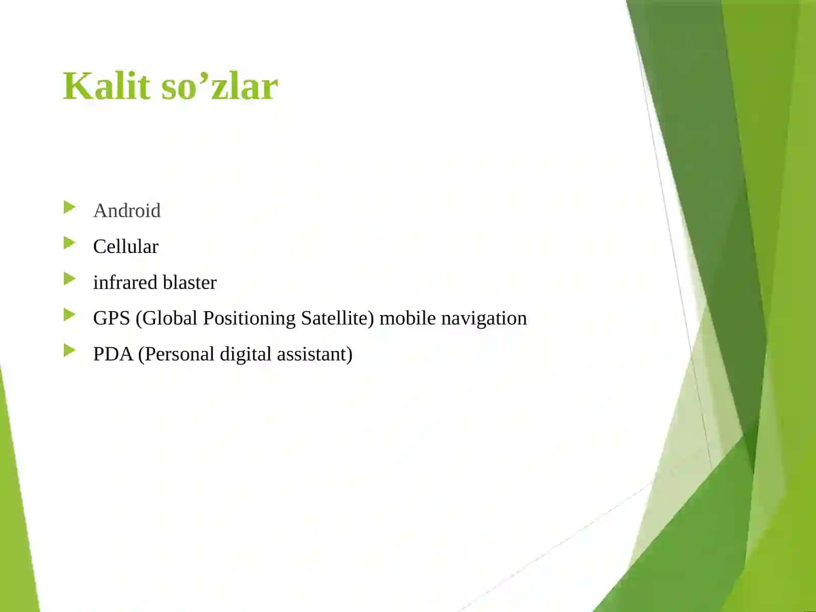 Mobil qurilmalar uchun operatsion tizimlar 3