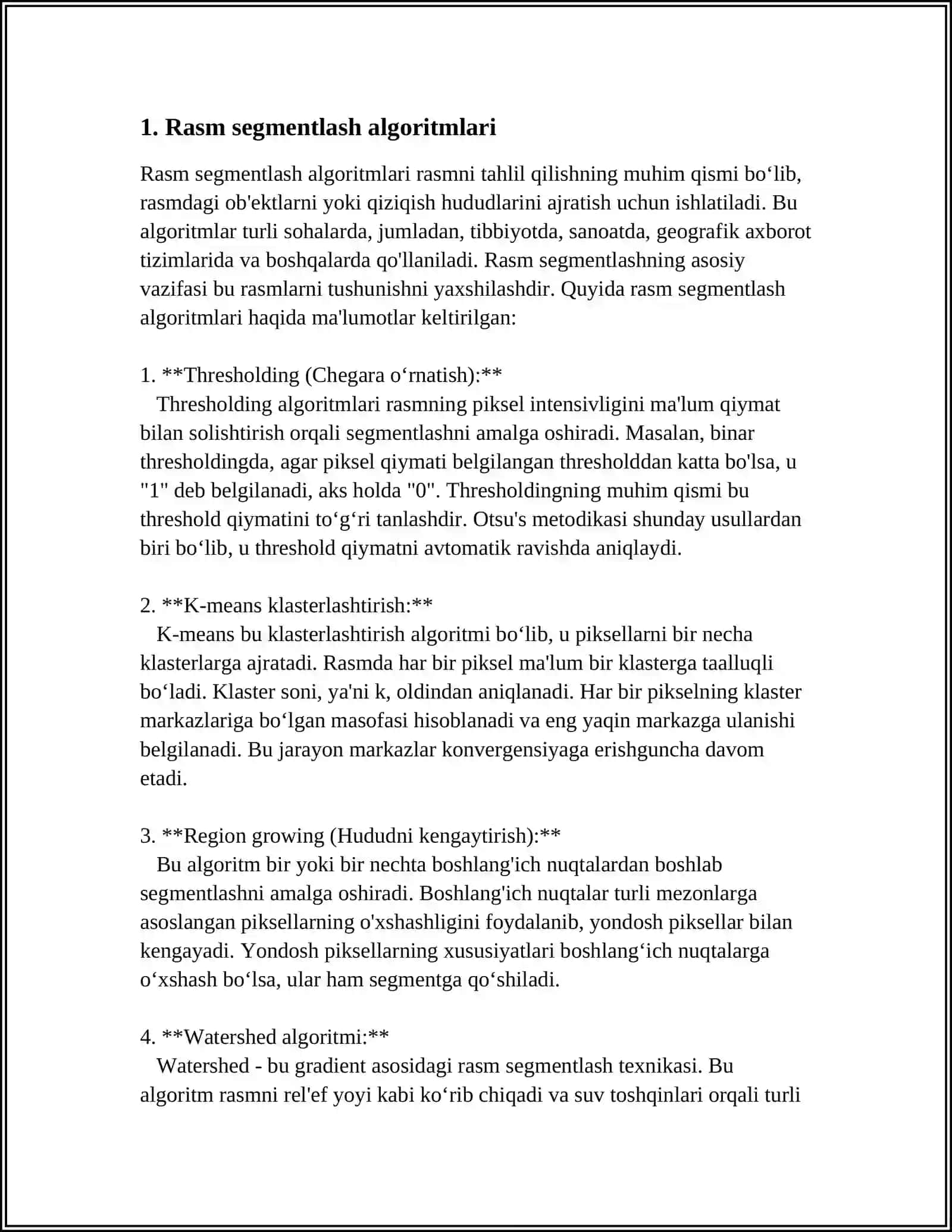 TASVIRLARNI SEGMENTLASH 3