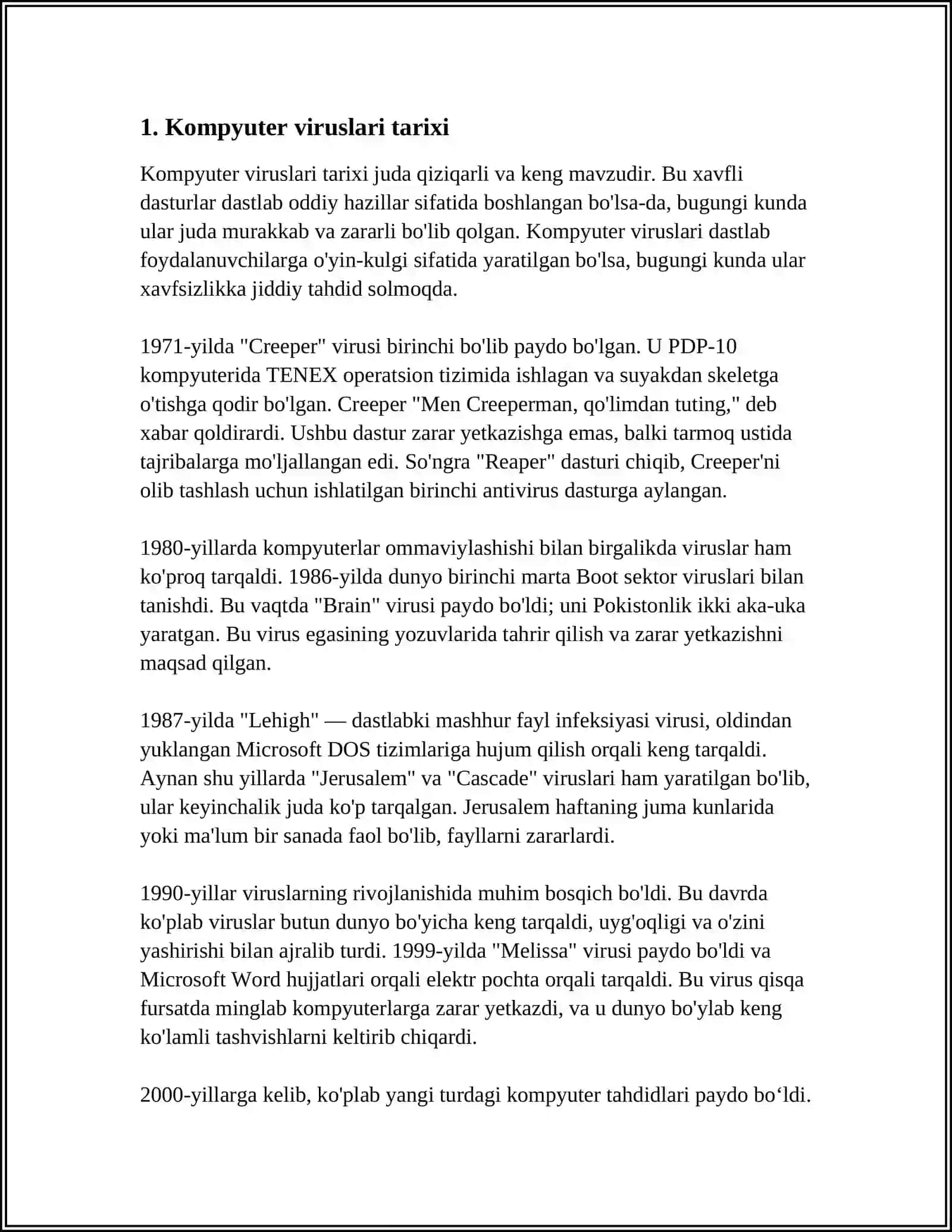 KOMPYUTER VIRUSLARI VA VIRUSDAN HIMOYALANISH USULLARI 3