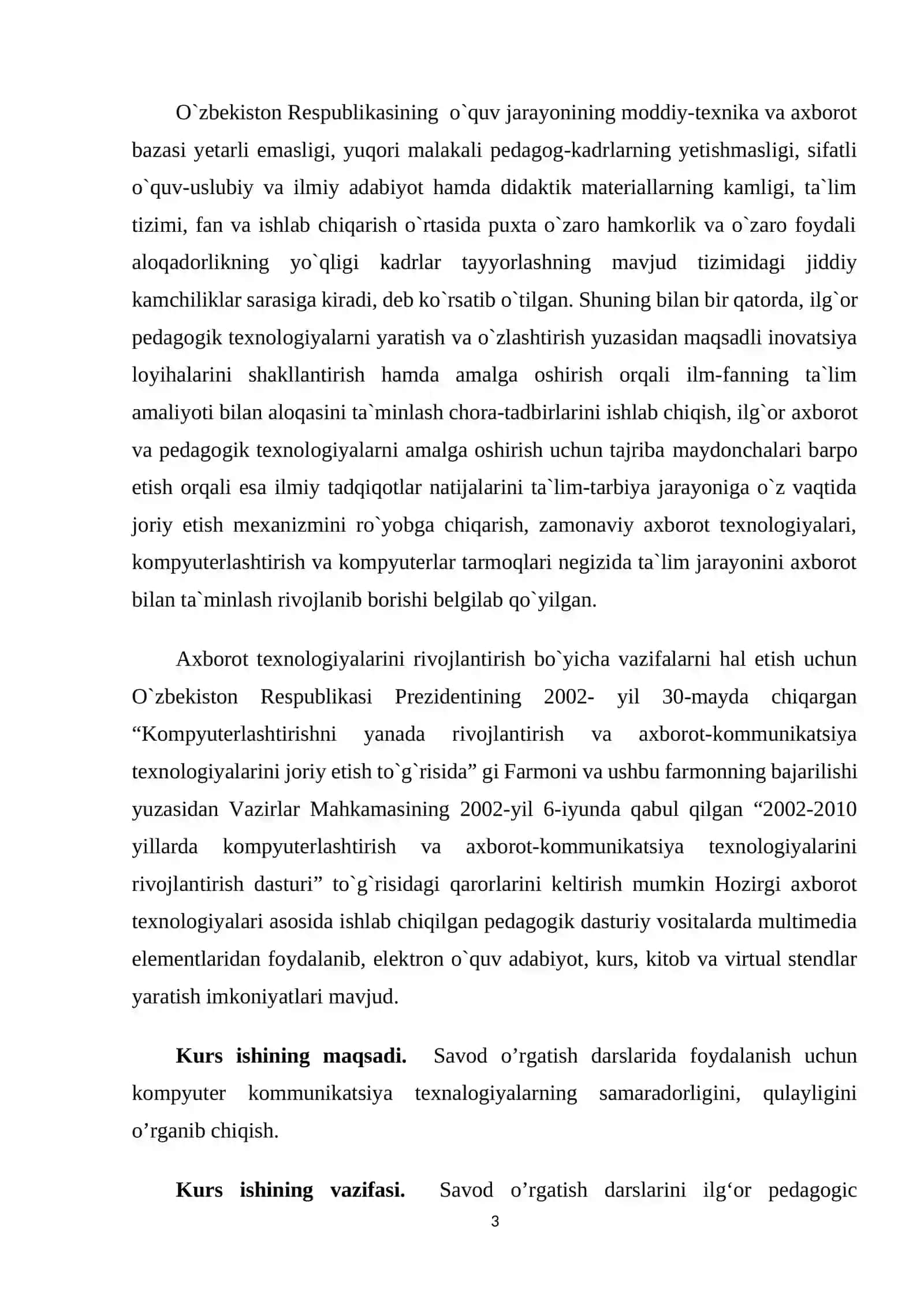 SAVOD O’RGATISH DARSLARIDA AHBOROT TEXNALOGIYALARIDAN FOYDALANISH 3