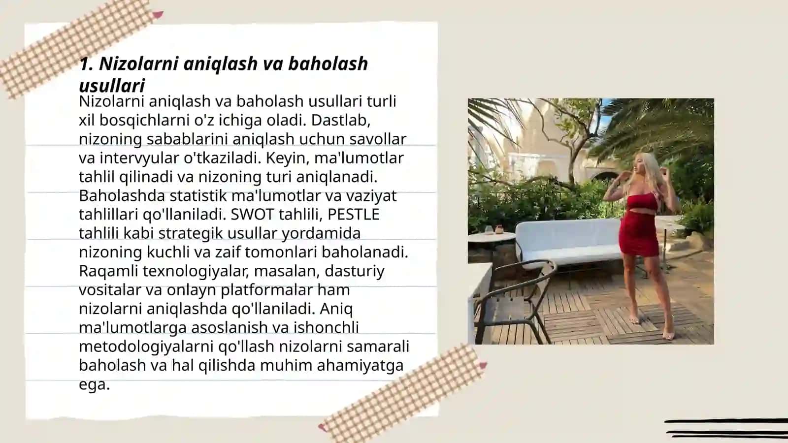 Nizolarni Aniqlash va Baholash Usullari 3