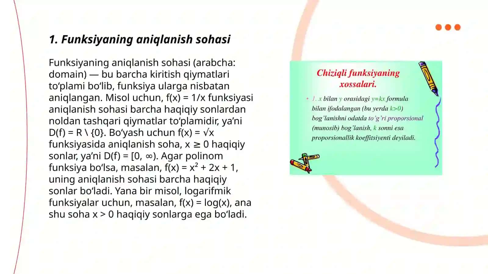 Funksiyaning grafigi 3