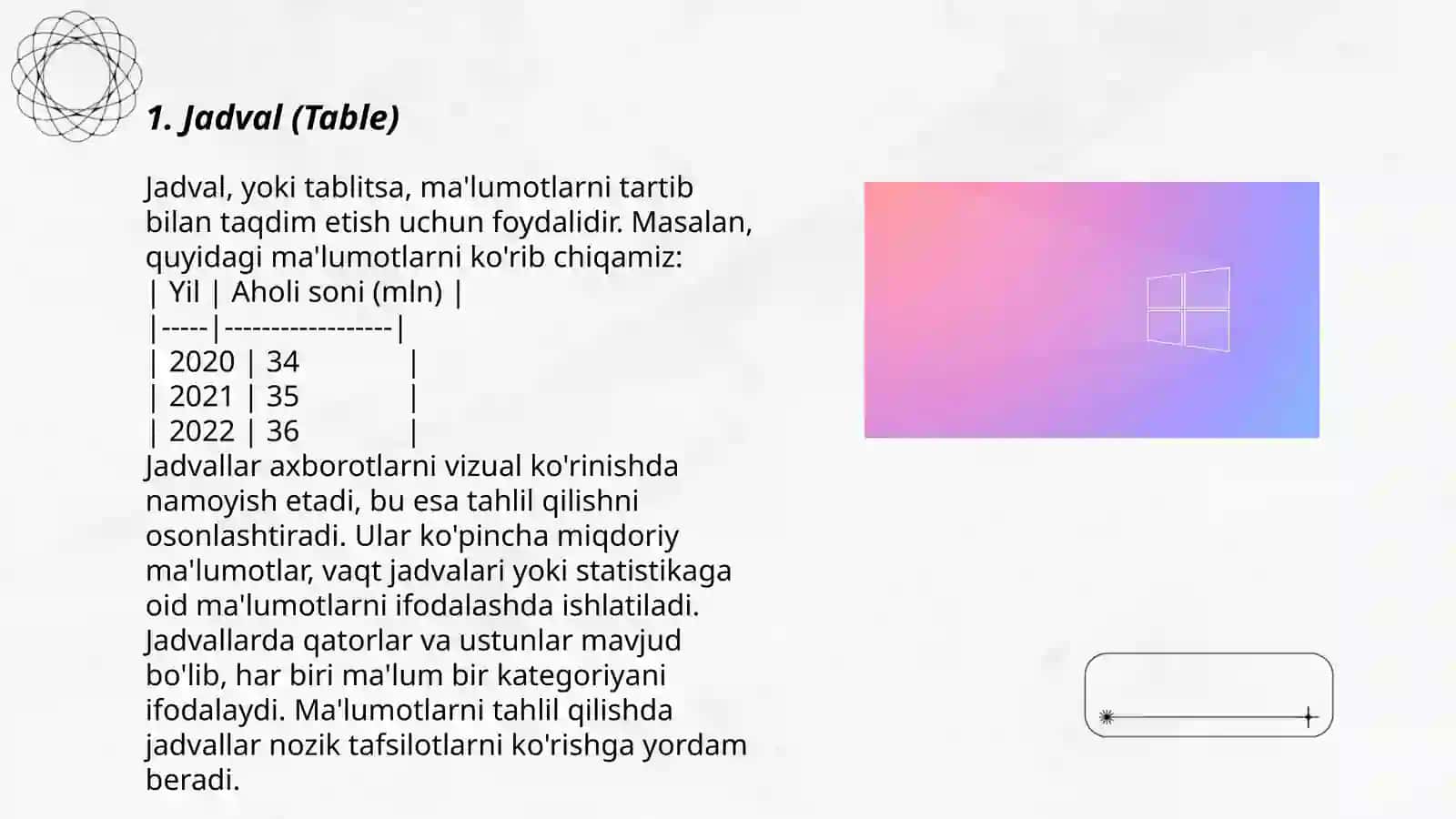 Microsoft access dasturining asosiy obyektlari 3