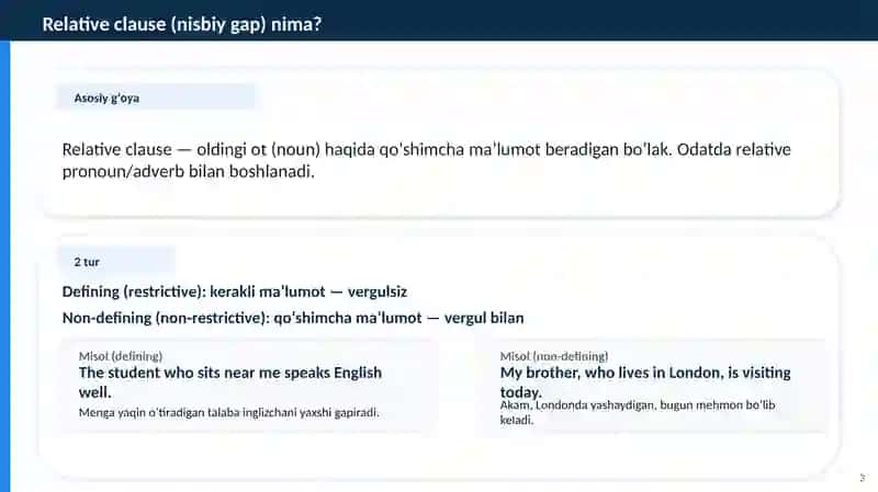 Relative Pronouns & Relative Adverbs 3