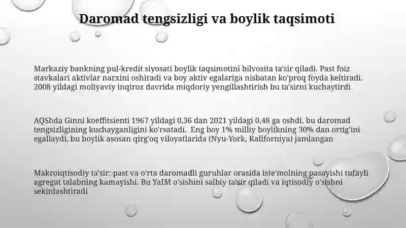 AQSH davlatining makroiqtisodiy tahlili 3