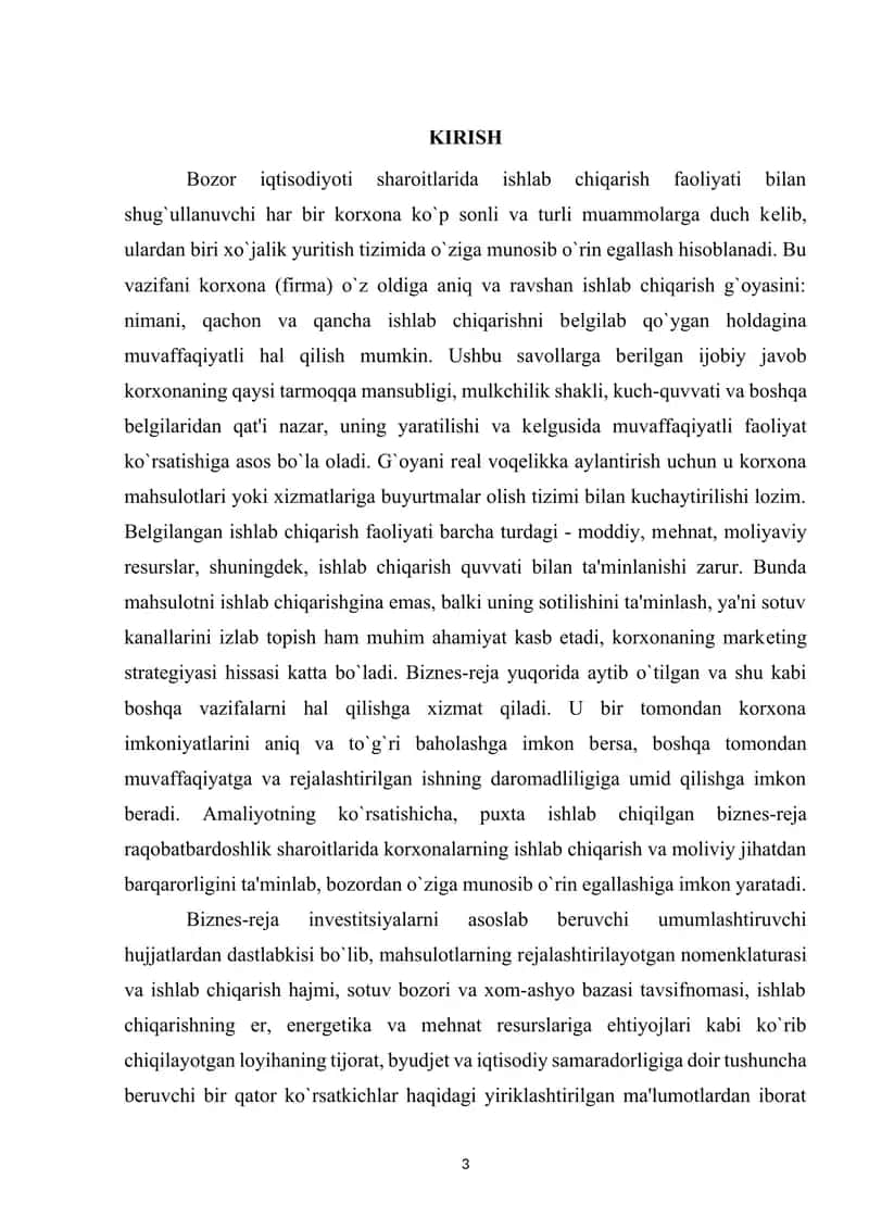 Biznes-reja tushunchasi, turlari va tarkibi 3