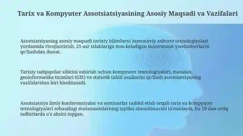 Tarix va Kompyuter Assotsiatsiyasi faoliyati 3
