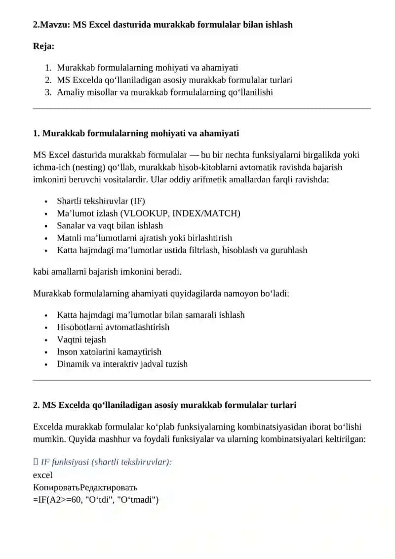 Informatika va axborot texnologiyalari fanidan Konsultatsiya uchun tayyor ish qulay holda 3