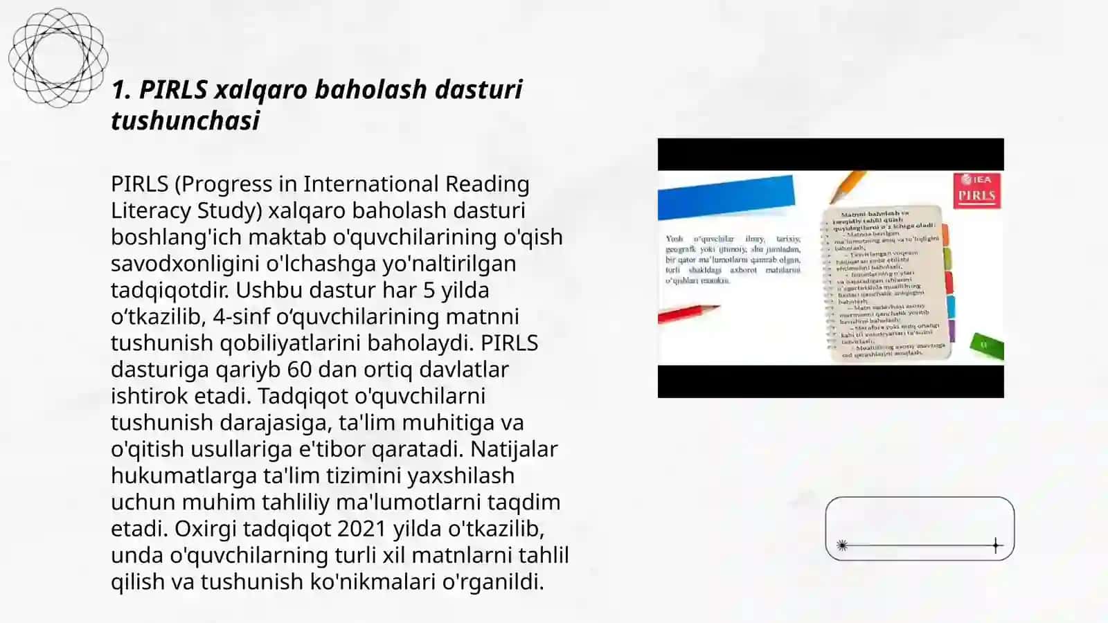 PIRLS xalqaro baholash dasturi 3
