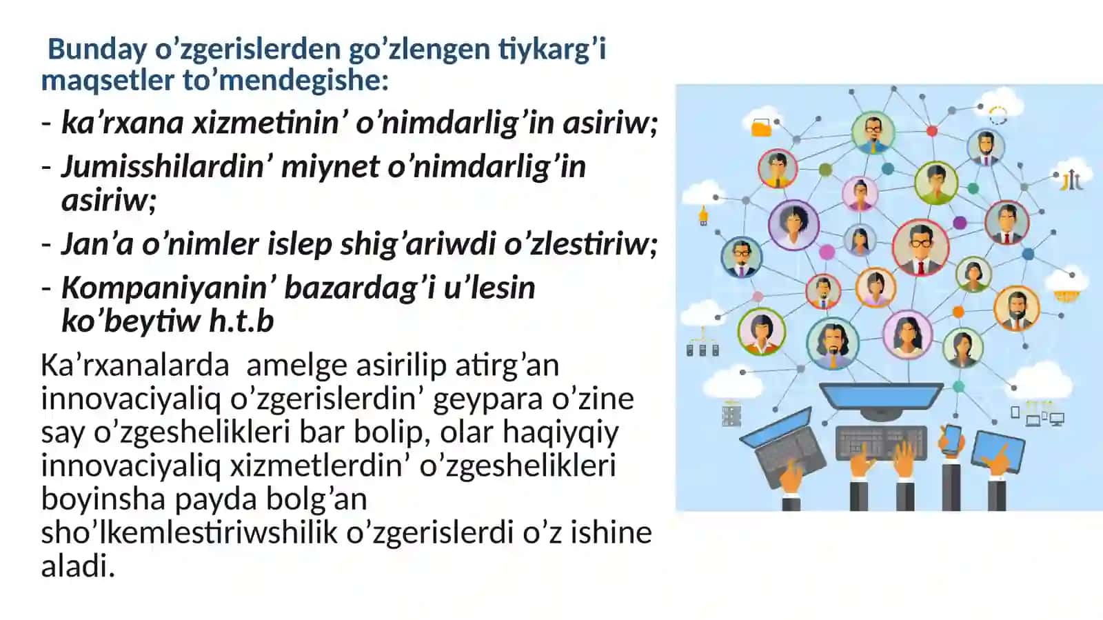 Sho’lkemlestiriwshilik h’am innovaciyaliq o’zgerisler jag’dayinda sho’lkemlestiriwshilik minez-xuliq 3