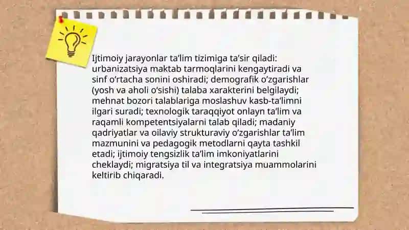 Ijtimoiy jarayonlar va taʼlim 3