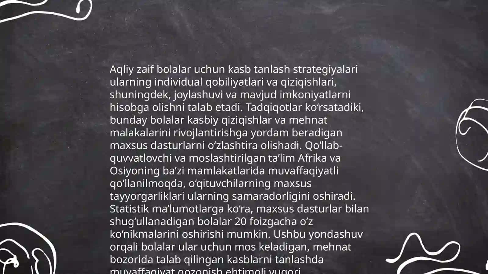 Aqliy zaif bolalar uchun kasb tanlash strategiyalari 3